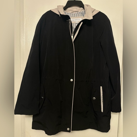 Liz Claiborne Jackets & Blazers - Liz Claiborne Black Rain/Trench Coat Size L